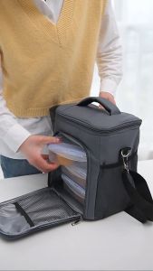 Thermal Insulated Cooler Lunch Bag Aluminum Film Keep Warm Cold High Capacity Shoulder Picnic Bag