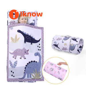 I know Baby Nap Mat With Blanket Toddler Removable Pillow Children Travel Soft Bed For Preschool Kids Daycare Sleeping Bags
