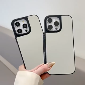 INS กระจกเงา สีดํา Frame เคส สําหรับ IPhone 11 13 15 16 14 12 Pro Max 15 Promax เคสไอโฟน11 กันกระแทก Case iPhone