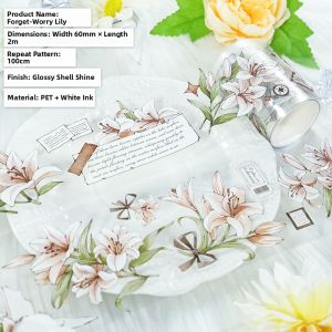 Retro Rose Lace Butterfly Silver Holographic Decorative Tape