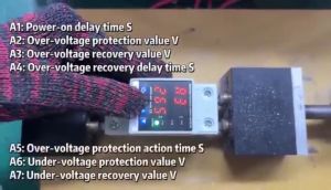 Adjustable Voltage Current Protection LCD Digital Display Power Consumption Watt-Hour Meter Automated