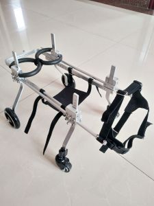 Large Dog Wheelchair Pet Hindlimb Disability Paralysis Rehabilitation Wheelchair Dog Large Dog Dog Auxiliary Bracket Four-Wheel Scooter