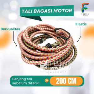 Tali bagasi motor panjang 200cm Tali pengikat barang serbaguna.Tali elastis & kuat! Recommended!!