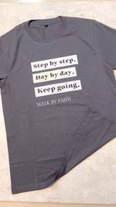 DEKAOS: Kaos Rohani Kristen & Katolik Pria Wanita Anak Terbaru Baju Katun Walk By Faith