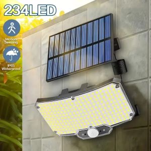 234LED Solar Outdoor Lights Motion Sensor Super Bright Remote Wall Flood Lamp Security Waterproof Patio Garden Garage 1~2pcs