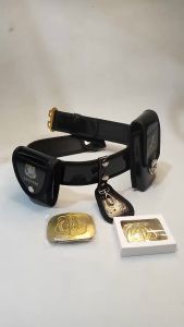 (New)SABUK KOPEL SATPAM KULIT KILAP IKAT PINGGANG SECURITY