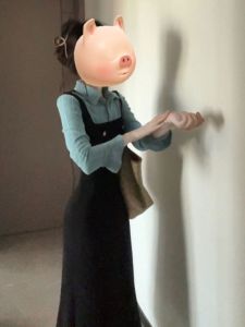 Color Block Long Dress Elegant Korean Style Spring Autumn Fashionable Maxi Skirt Belted A-Line Gown for Young Women 18-29