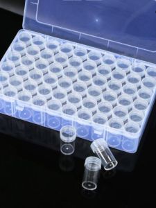 New Arrival 60 Grid Cylinder Bottle Diamond Painting Storage Box Bead Box Large Capacity Diamond Box Nail Ornament Jewelry Beaded Box