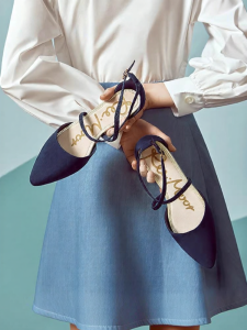 Reemoor | French Pointed Toe Fairy Style Strap Flat Sandals