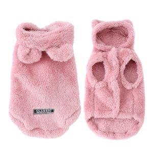 Soft Fleece Pet Dog Clothes Cute Hoodie Coat For Small Medium Dogs Cats Autumn Winter Puppy Hooded Jacket Sweater Pug Apparel