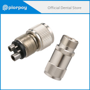 PIORPOY Dental 2 Holes 4 Holes Turbine Handpiece Adaptor Coupler Motor Changer Connector Dental High Speed Handpiece Tools