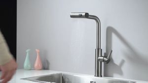 Faucet Dapur Air Terjun Mixer Dingin Panas Semprot Kamar Mandi Wastafel Kamar Mandi Faucet 3 Model Rotasi Stainless Steel Tap