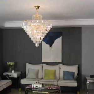แสงหรูหราห้องนั่งเล่นคริสตัลโคมไฟนอร์ดิกที่ทันสมัยห้องรับประทานอาหารโคมระย้าห้องนอนครัวเรือนบันไดโคมไฟตกแต่ง