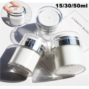 15/30/50ML Empty Airless Pump Jar Refillable Creams Sample Lotions Dispenser Travel Leak Proof Cosmetic Container Moisturizer Vacuum Bottle