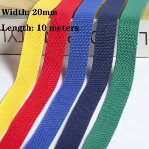 20MM/10M Colorful Webbing Tape Backpack Strap 1mm Thick Pet Collar Safety Belt Ribbon Band Clothing Sewing Accessories