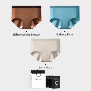 CarbinKoneer | CarbinKoneer Luxury Ice Silk Ladies Underwear Breathable Seamless Antibacterial Triangle Shorts Thin Summer Design For Young Women