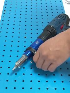 Electric Rivet Gun 2.4mm-4.8mm Rivet Nut Gun Drill Adapter Cordless Riveting Tool Insert Nut Pull Rivet Tool