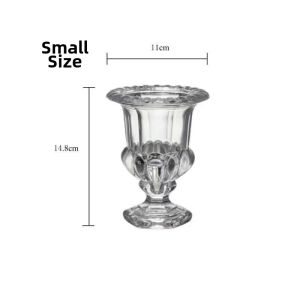 European Clear Relief Pedestal Vase