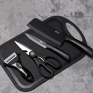 Stainless steel knife set Kitchen knife set Sharp knife Scissors Paring knife Chopping board Fruit knife