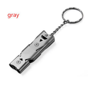 Double Pipe Whistle Pendant Keychain High Decibel Portable Outdoor Survival Emergency Camping Tool Multifunction 1PC