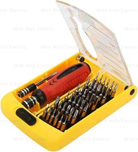 Bộ tô vít đa năng 38 món Jackly JK-6088Abộ tua vít sửa điện thoạihộp tuốc nơ vítmũi vít từ tínhtua vítbộ lục lăng