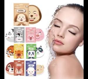 1/5pcs Cute Cartoon Animal Childrens Sheet Mask Kids Spa Moisturize Face Masks Gentle Moisturizing Brighten Mask Skincare