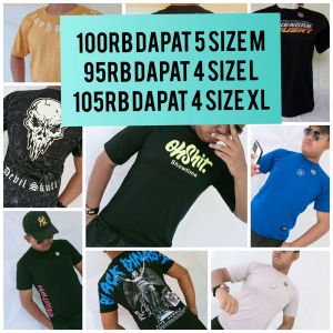 Kaos Pendek 100rb Dapat 5 Cotton Premium Promo Kaos Sablon High Quality