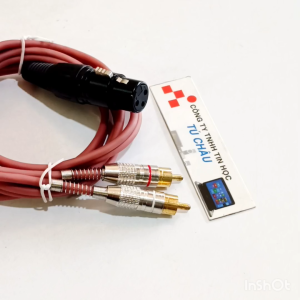 Dây Canon ra 2 AV Đưc dài 1M / Chuẩn Canon Lổ Cái (Cáp chất lượng đầu xị mạ đồng)