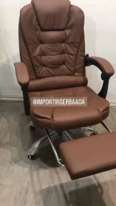 IMP- Kursi Kerja Direktur Kantor Manager Bahan Kulit Hidrolik Gaming Kursi dengan Sandaran Kaki & Sandaran Kepala