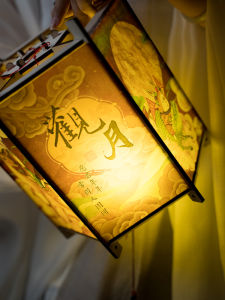 Handmade Traditional Chinese Festival Lantern DIY Handheld Ancient Style Hanfu Glowing Accessories Moon Rabbit Lantern