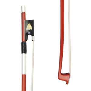 JYR Professional Pernambuco Violin Bow 4/4 Full Size - Unique Shield Pattern Inlay Copper Mounted Ebony Frog - High Performance Fiddle Bow for Advanced Students