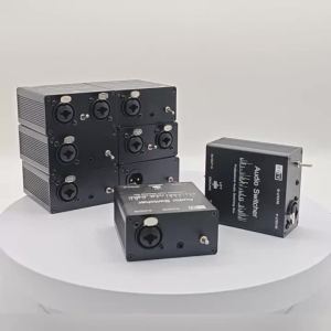 Audio Source Switcher Manual Selector Passive 2-in-1-out or 1-in-2-out XLR Balanced for Microphone Sound Card Mixer