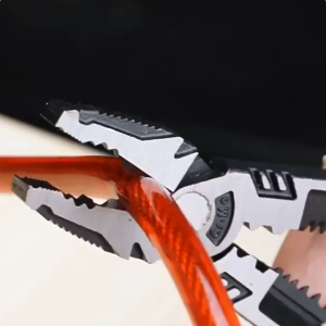 9 Inch Heavy-Duty Multifunctional Wire Clippers & Cable Stripper with Automatic Wire Stripping Ergonomic PVC Handle All-in-One Electrician Pliers for Cutting Wires Metal Sheets Pipelines - Industrial-Grade Manual Tool for Professional Electricians