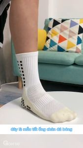 Vớ ống thể thao sọc gân Mr.socks tất ống chân chất polyester co giãn bền form - TATONG-2506-1DOI