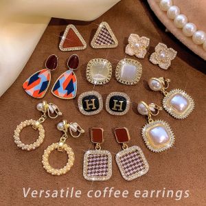 Pearl ear clips for women without pierced ears niche design temperament earrings 2025 new earrings