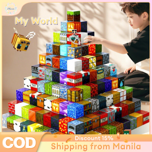 Perfect Gift:50/100/200Pcs Magnetic Building Blocks Educational Construction Toy for Boys & Girls Mineral