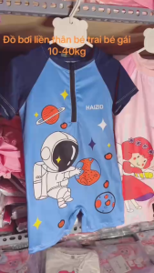 Đồ bơi bé trai bé gái dáng liền thân 4 màu hoạ tiết hoạt hình đồ tắm đồ đi biển cho bé sz 10- 40 kg