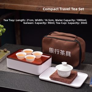 Portable High White Porcelain Tea Set