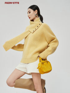 PlumJan | Yellow Scarf-style Knitwear Autumn/Winter 2026 New Style
