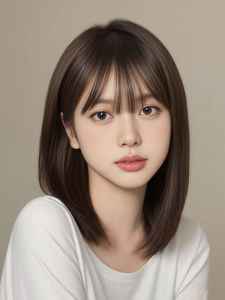 Natural Short Hair Full Head Cover Fake Hair for Women Shoulder Length Lockbone Style Sweet Cute Style Hairdressing Accessories