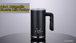 LAHOME Electric Milk Frother 4-in-1 Pembuat Busa Susu Dingin/Panas Penghangat Cokelat Panas Alas Anti Lengket Smart Milk FrotherCold/Hot Milk Foam Maker Warmer Hot Chocolate Non-stick Coasting