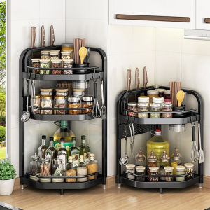 Simwind ชั้นวางเครื่องปรุง ชั้นวางเข้ามุมครัว เข้ามุม ชั้นวางในครัว เคลือบสารกันสนิม กันน้ำกันสนิม กันเชื้อรา ระบายอากาศได้ดี