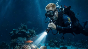 ASAFEE D702 Night Diving Flashlight 3000LM XHP70 LED 30M Underwater Torch Built-in 8000mAh Battery Magnet Switch IPX8