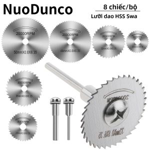8 Cái/bộ Đĩa Cắt HSS Lưỡi Cưa Tròn Mini Thép Tốc Độ Cao Cắt Dụng Cụ Xoay Tương Thích Với Phụ Kiện Chế Biến Gỗ Dremel