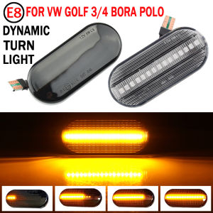 2Pcs Led Dynamic Side Marker Turn Signal Light Sequential Blinker Indicator Lamp For Volkswagen VW Polo 6N 9N Golf 3 4 MK3 MK4 Passat 3BG Bora Sharan Vento Ford Fiesta Focus