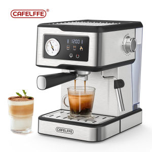 Cafelffe Espresso Machine High PressureCompact Espresso Coffee Machines with Milk Frother Steam WandProfessional CoffeeCappuccinoLatte Maker for HomeEspresso Maker