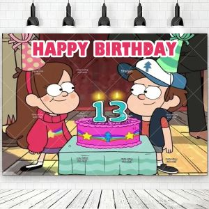 Beast Kingdom | Gravity-Falls Hoạt Hình Đảng Nền Trẻ Em Trang Trí Sinh Nhật Cho Bé Biểu Ngữ Bé Trai Chụp Ảnh Đạo Cụ Dự Tiệc Cung Cấp