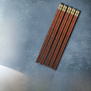 Chinese Style Anti-Slip Wooden Chopsticks High Temperature Resistant Elegant Design Home Use Single Double 10 Pairs Available