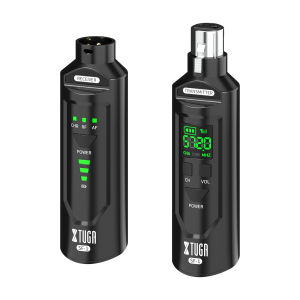 XTUGA SF-1 UHF Microphone Wireless XLR Transmitter and Receiver Rechargeable Wireless Guitar Transmitter Receiver System for Dynamic/Condenser Mic Audio Mixer Musical Instruments