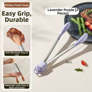 WEVOLA | Heat-Resistant Dual-Function Kitchen Tongs